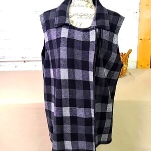 Chaps Buffalo Plaid Vest Plus Size 3X
